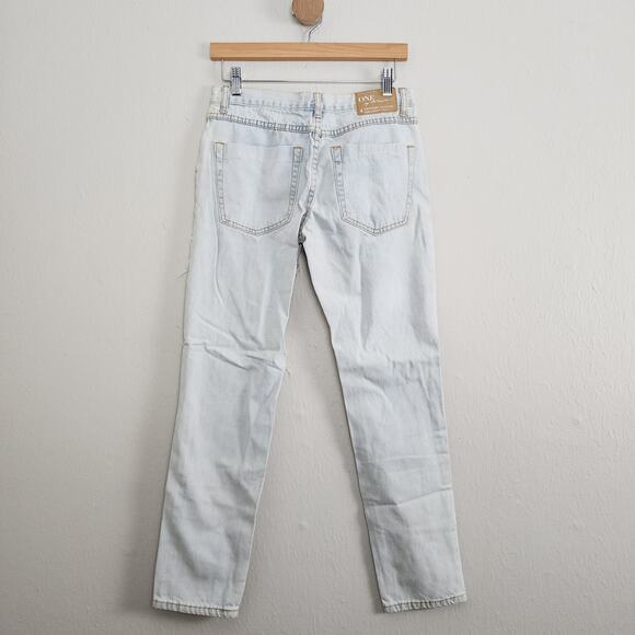 One Teaspoon Awesome Baggies Distressed Low Rise Baggy Jeans W25 Denim - Picture 7 of 15